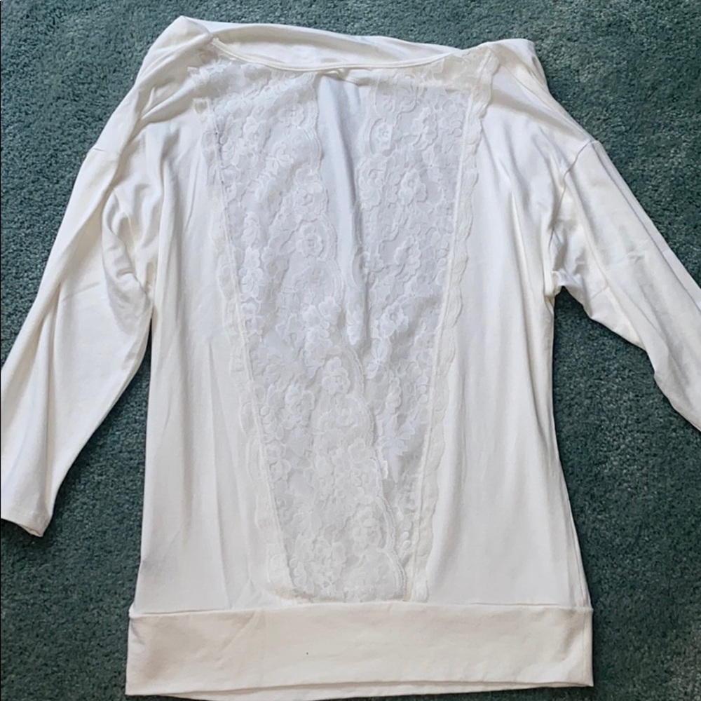 Scowl neck top from The Limited. 3/4 length sleeve
